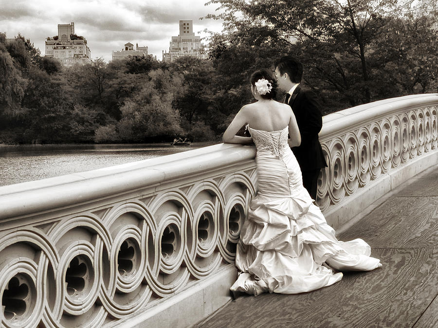 Bow Bridge Wedding Photograph by Jessica Jenney