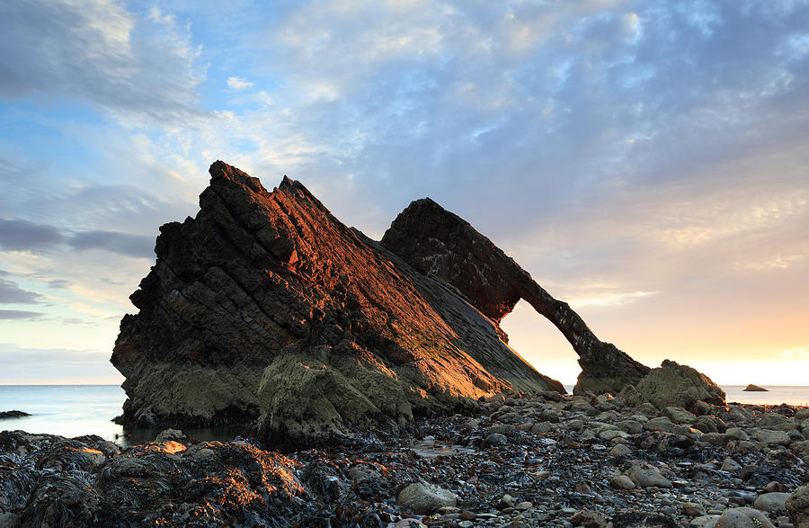 Bow Fiddle Rock at Sunrise Photograph by Maria Gaellman