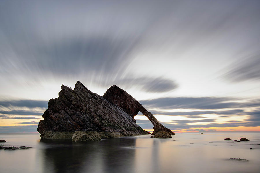 Bow Fiddle Rock at Sunrise Photograph by Veli Bariskan