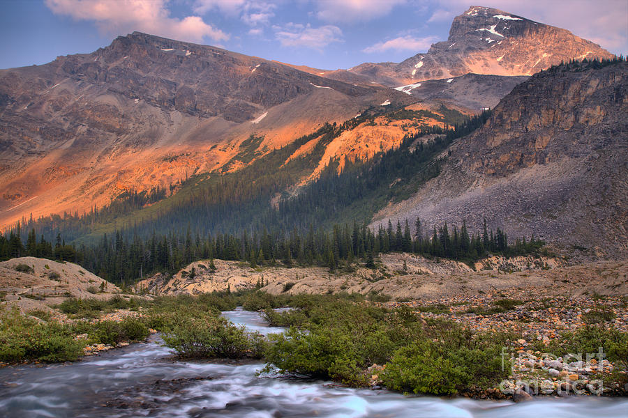 Bow Glacier Creek Sunset Photograph by Adam Jewell