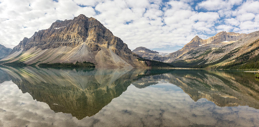 Bow Lake Panorama Photograph by Celine Pollard