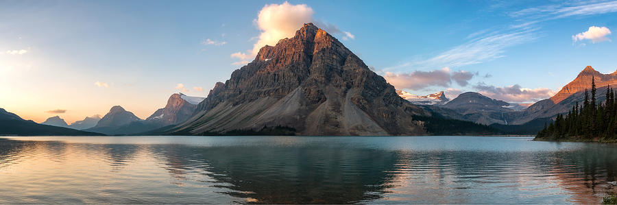 Bow Lake Panorama Photograph by Matt Hammerstein