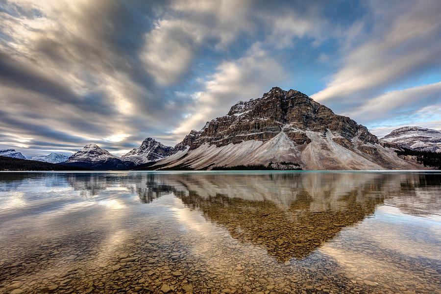 Bow Lake Reflection Photograph by Pierre Leclerc Photography