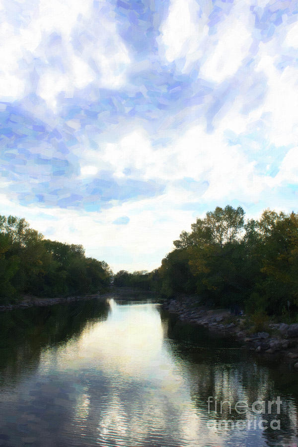 Bow River Painting Digital Art by Donna L Munro