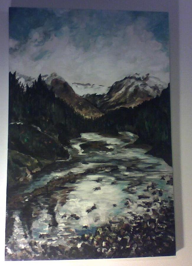 Tree Painting - Bow River by Pamela Moore