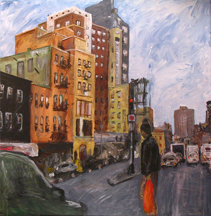 Cityscape Painting - Bowery by Iris Lavy
