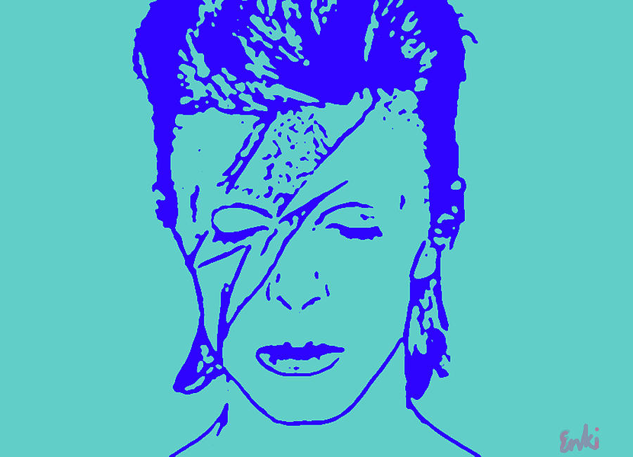 Bowie Blue 73 Mixed Media