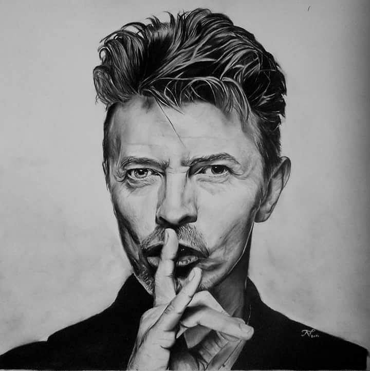 Bowie Drawing by Nicole Tonchella - Fine Art America