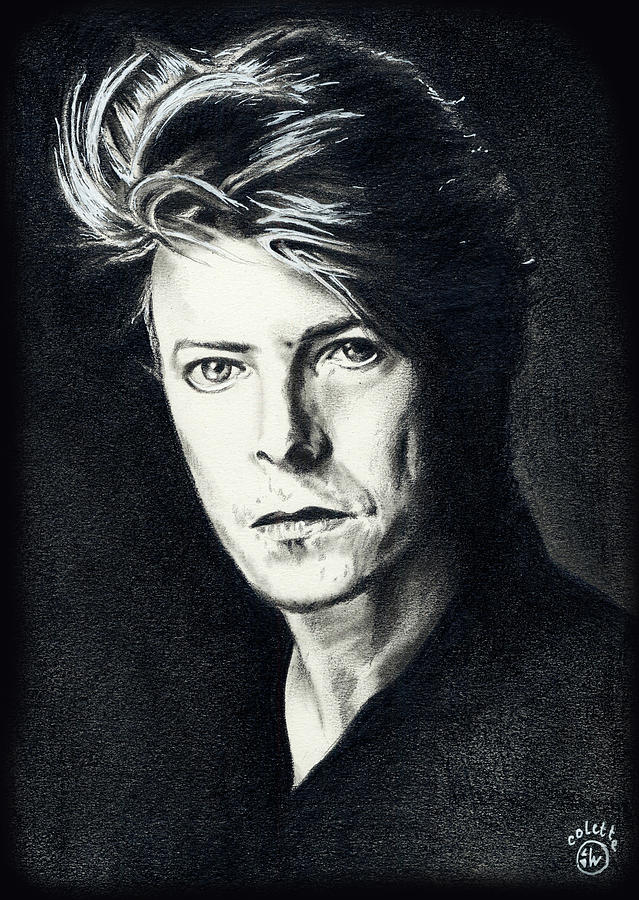 David Bowie Drawing - BOWIE - Ode to a musical hero - Ode to the artist by Colette Van der Wal