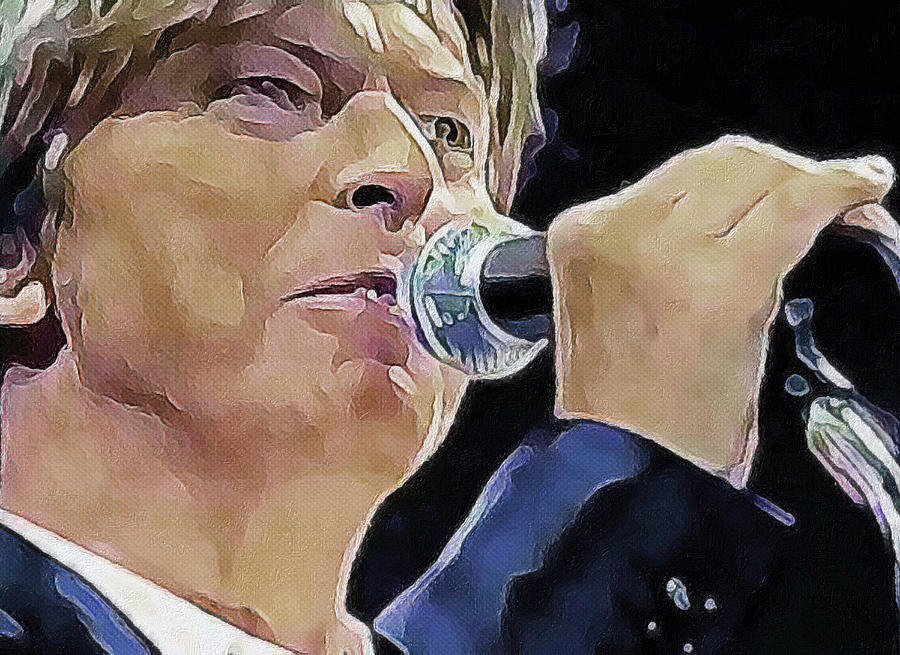 Bowie singing Digital Art by Yury Malkov