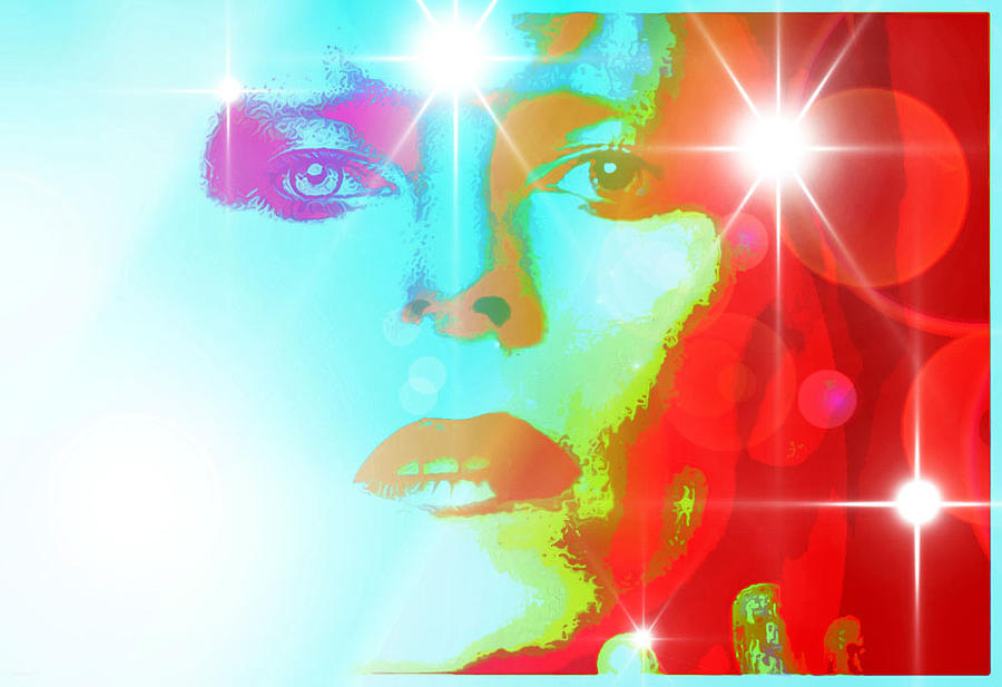 David Bowie Digital Art - Bowie star man by Martin James