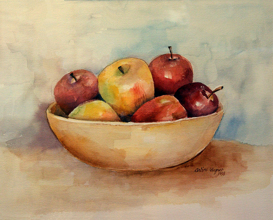 Bowl Of Apples Painting by Arline Wagner