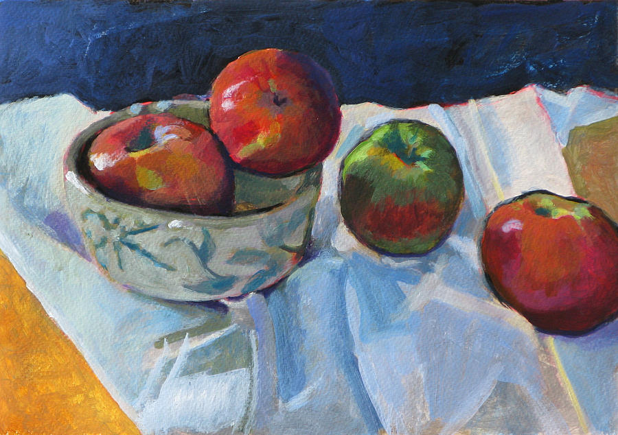 Bowl of Apples Painting by Robert Bissett