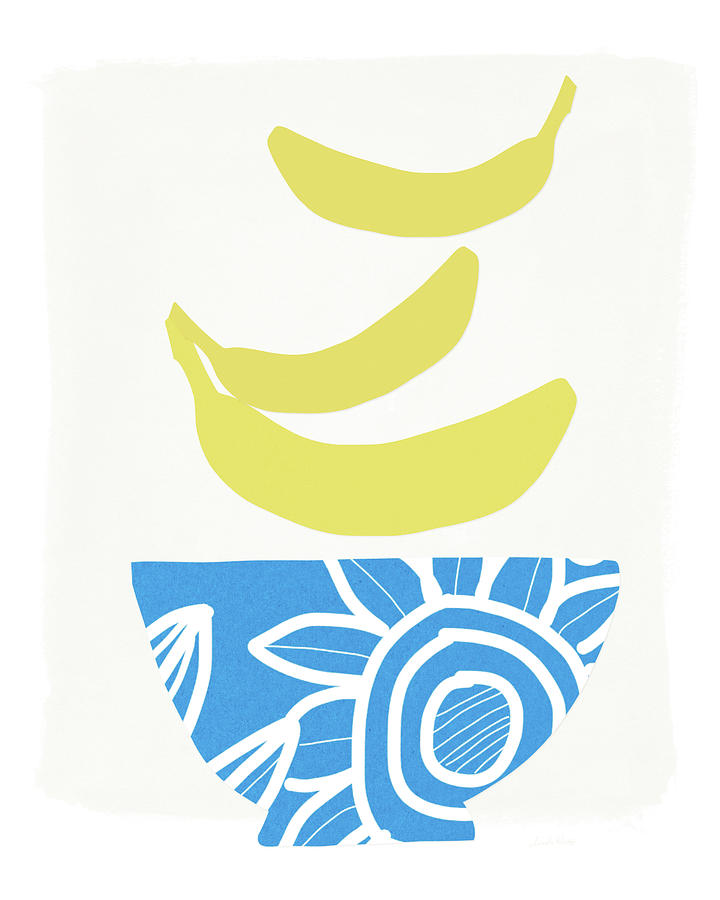 Bowl of Bananas- Art by Linda Woods Painting by Linda Woods