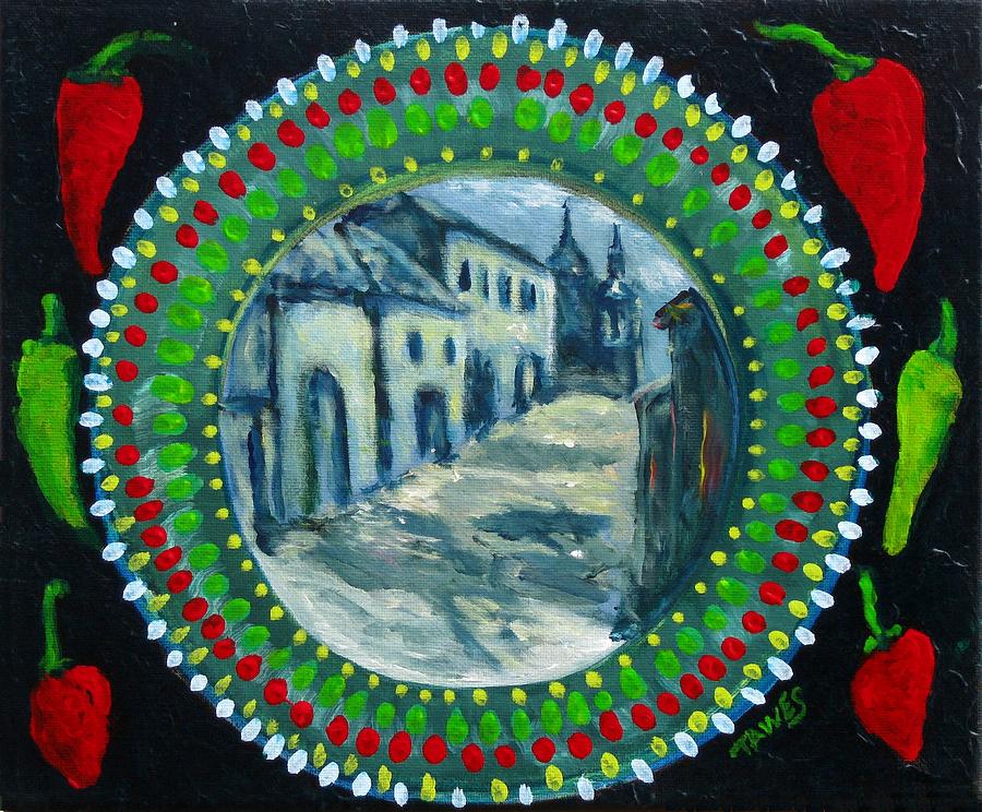 Bowl of Chile Painting by Dennis Tawes