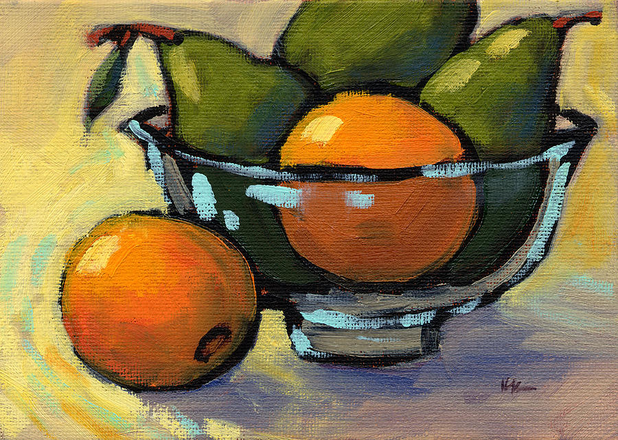 Still Life Painting - Bowl of Fruit 4 by Konnie Kim