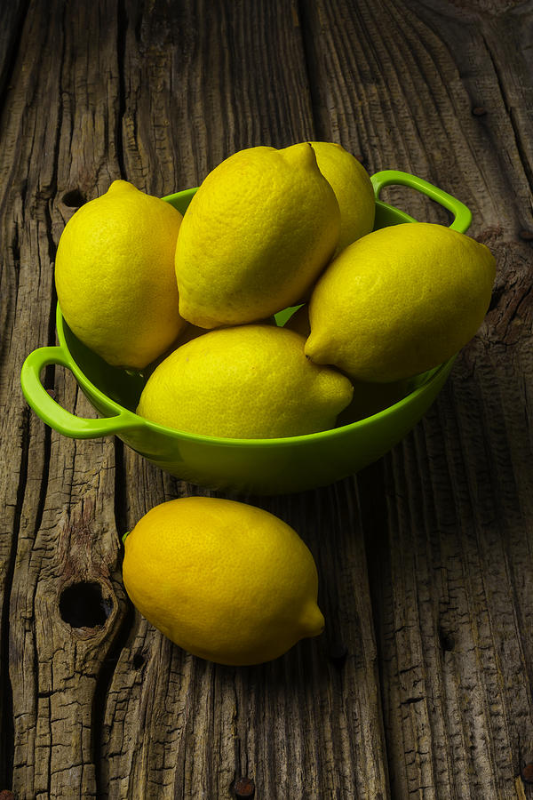 Lemon Photograph - Bowl Of Lemons by Garry Gay