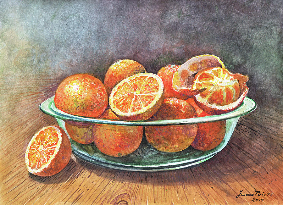 Bowl Of Oranges Painting