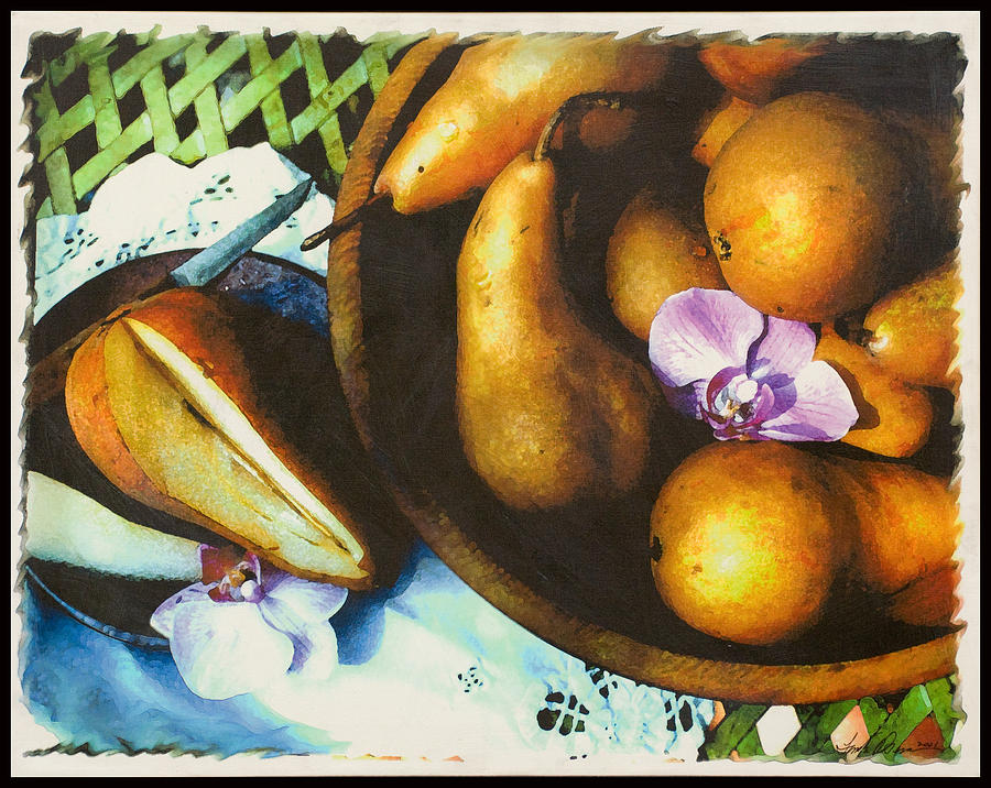 Bowl of Pears Photograph by Linda Olsen