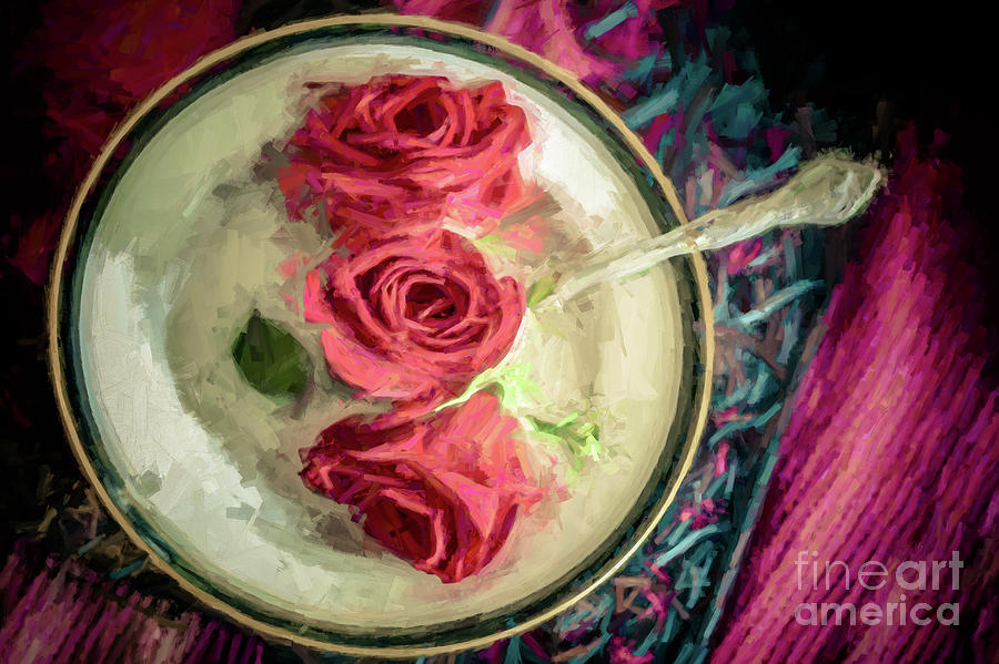 Bowl Of Rose Soup Photograph