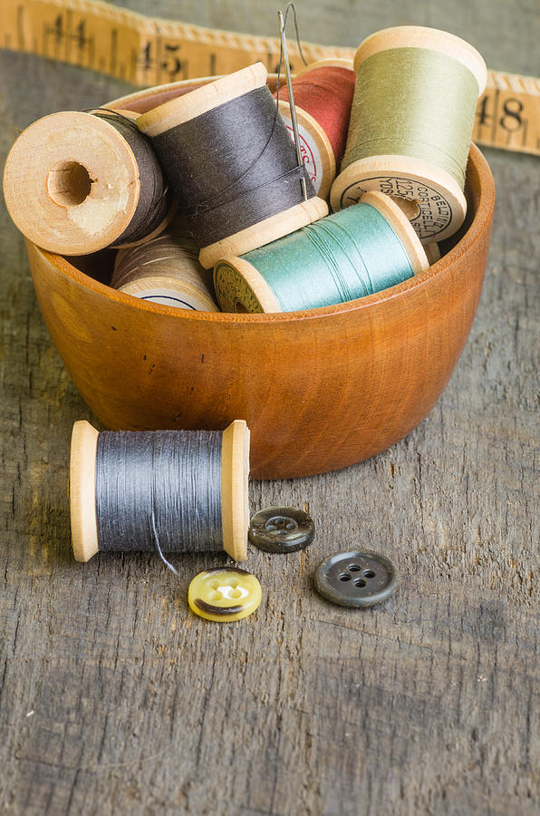 Bowl of Thread Photograph by John Trax