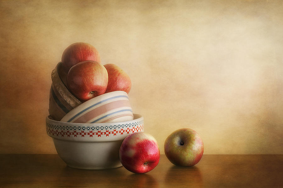 Apple Photograph - Bowls and Apples Still Life by Tom Mc Nemar