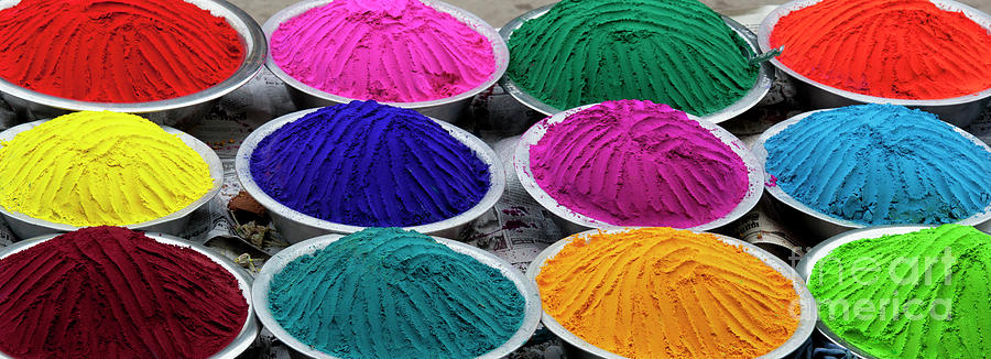 Bowls of Coloured Powder  Photograph by Tim Gainey