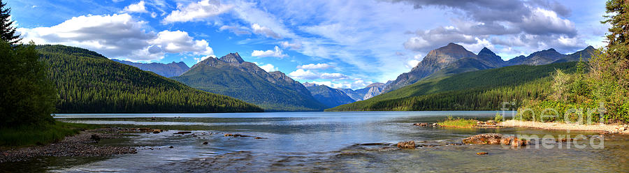 Bowman Lake Panorama Photograph by Adam Jewell