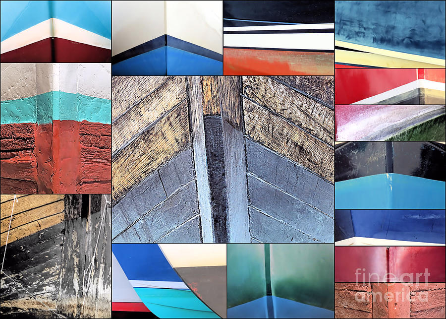 Bows of Boats Collage  Photograph by Janice Drew