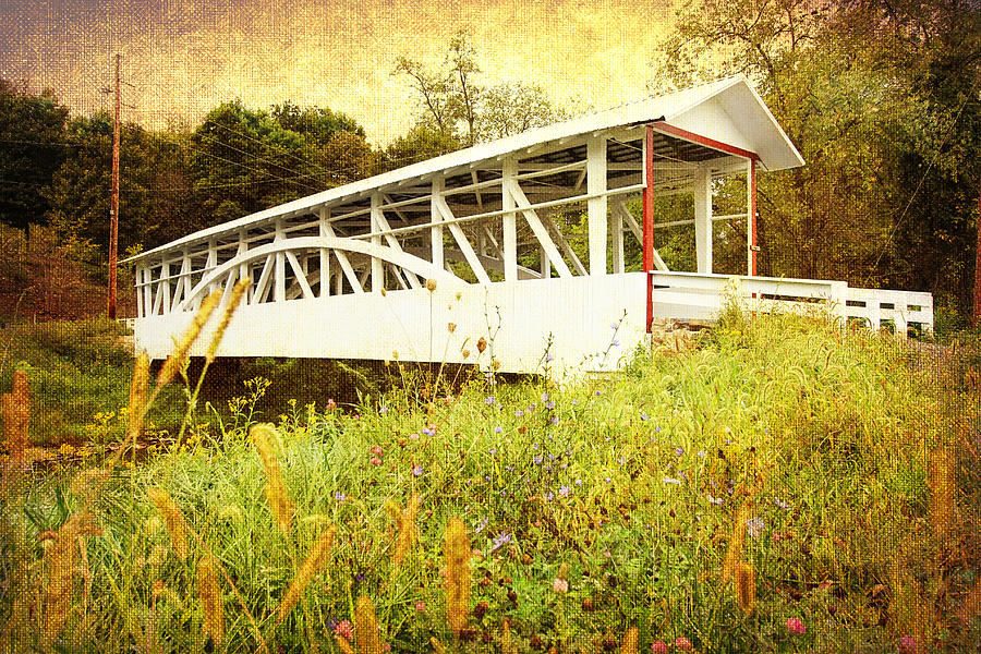 Bowser Covered Bridge Photograph by Trina  Ansel