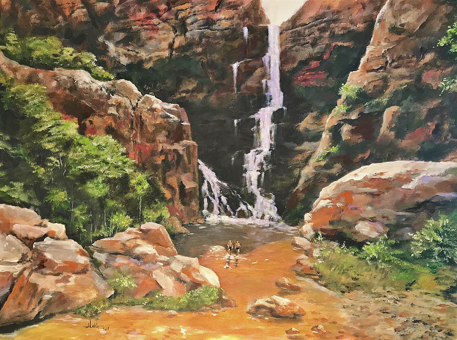 Box Canyon  Painting by Alan Lakin
