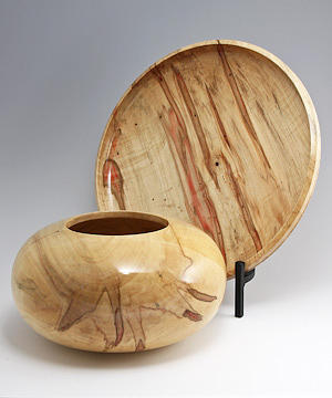 Box Elder Platter 926 And Bowl 928 Sculpture by Patricia Lloyd