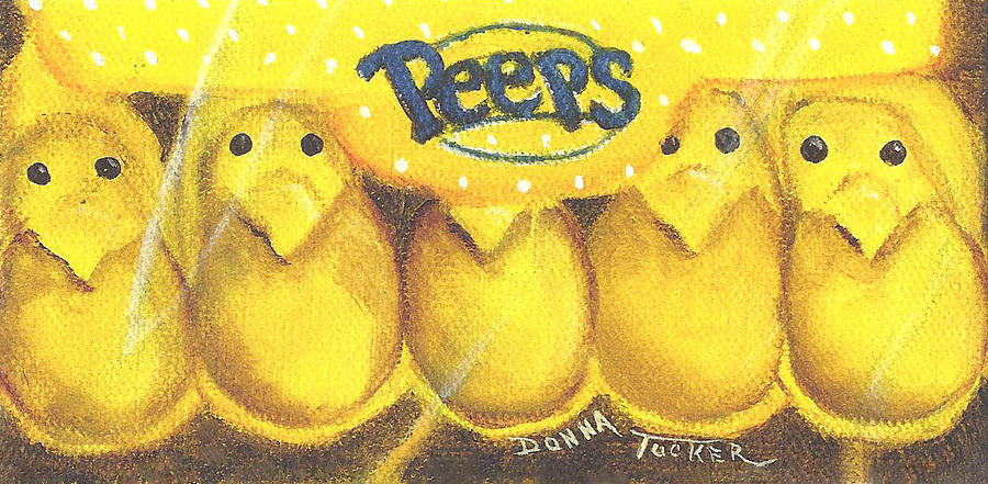 Box of Peeps Painting by Donna Tucker