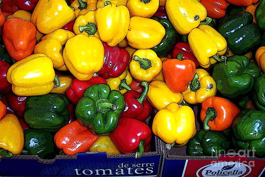 Fruit Photograph - Box of Peppers by Walter Neal