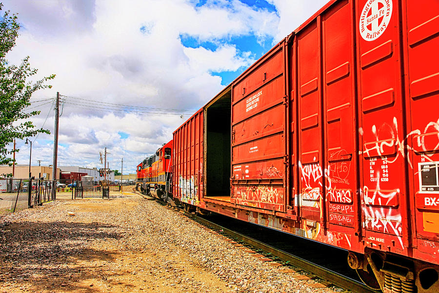 Boxcars in Fargo Photograph by Chris Smith