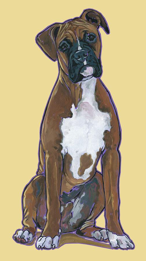 Boxer Bentley Painting by Nadi Spencer
