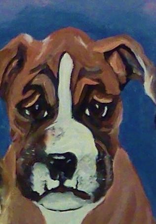Boxer Painting by Christy Saunders Church