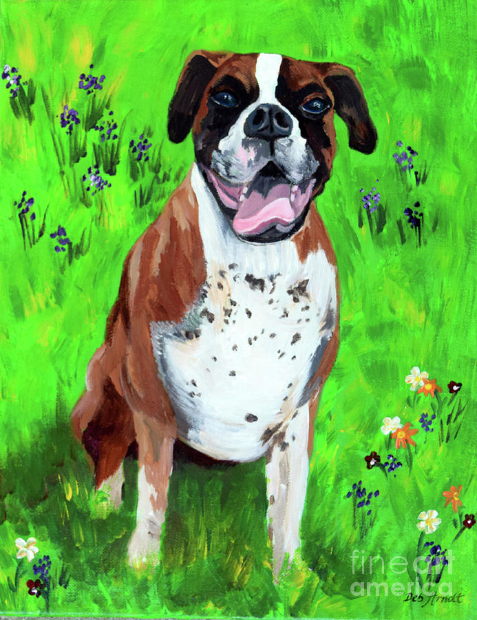 Boxer Painting by Deb Arndt