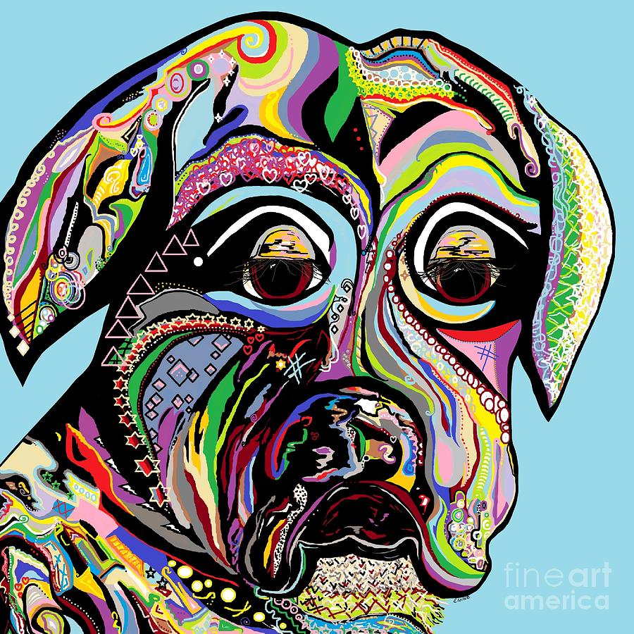 Colorful Boxer Painting by Eloise Schneider Mote