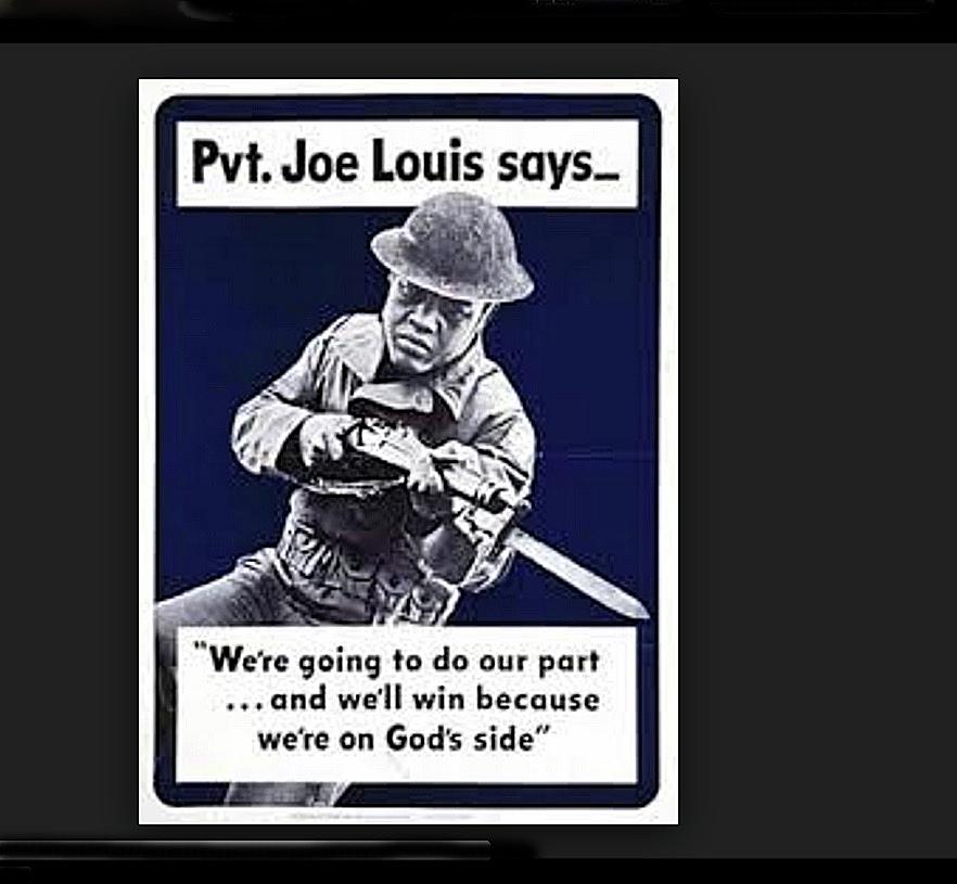 Boxer Joe Lewis as Army private poster 1942 color and frame added 2016 Photograph by David Lee Guss