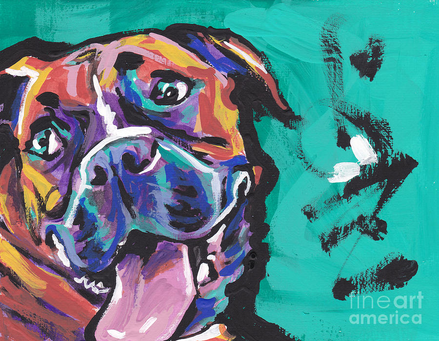Boxer Luv Painting by Lea S