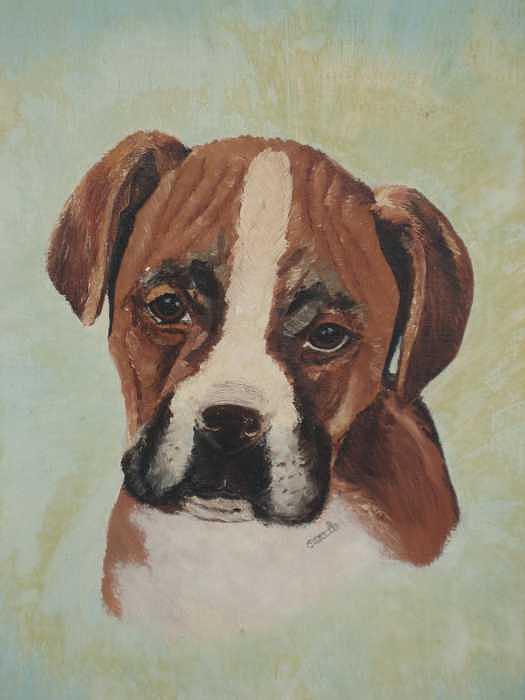 Boxer Puppy Painting by Joanie Arvin Boxer Puppy Painting by Joanie Arvin