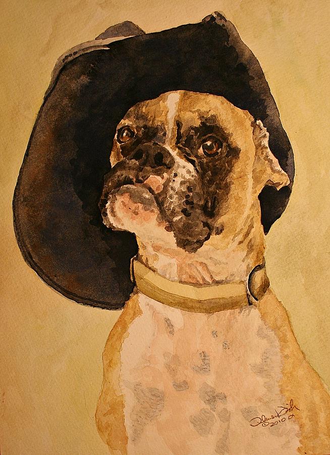 Dog Painting - Boxer by Theresa Higby Dog Painting - Boxer by Theresa Higby