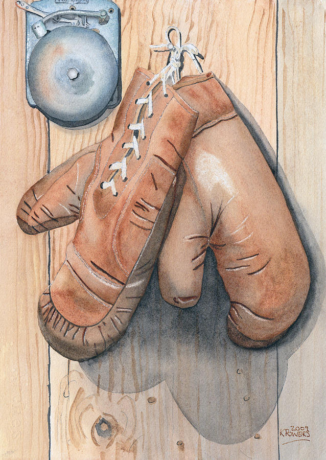 Boxing Gloves Painting by Ken Powers