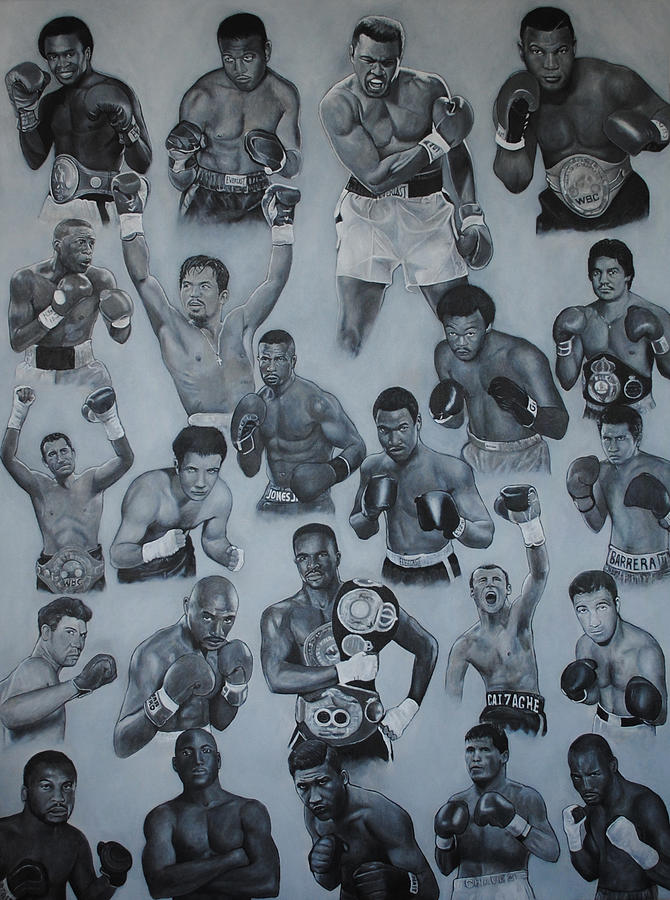 Boxing Painting - Boxings Greatest of all time by David Dunne