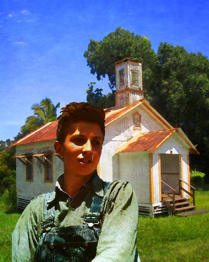 Boy and Church Photograph by Timothy Bulone