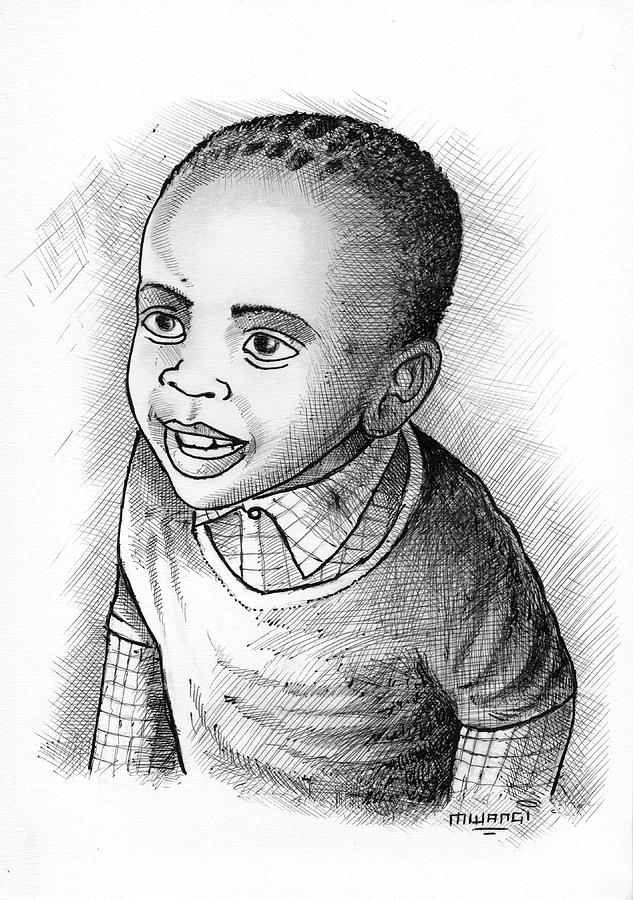 Boy Mixed Media by Anthony Mwangi