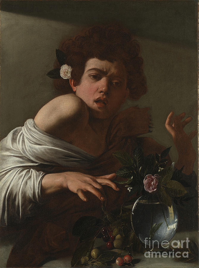 Caravaggio Painting - Boy Bitten by a Lizard by Celestial Images