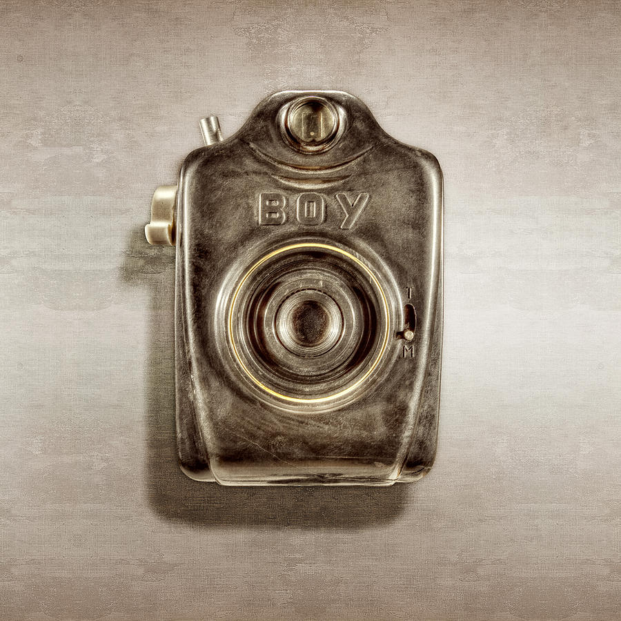 Vintage Photograph - BOY Camera Front by YoPedro