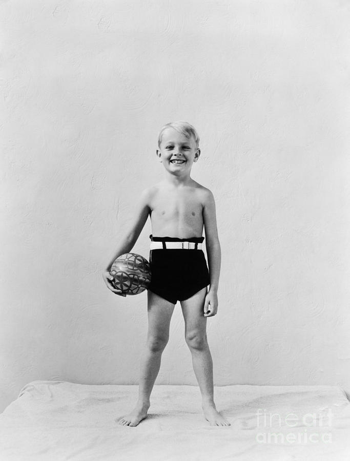Boy Dressed For The Beach, C.1930s Photograph by H Armstrong Roberts and ClassicStock